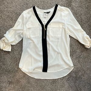 White Blouse Size Small | Express Long Sleeve Blouse